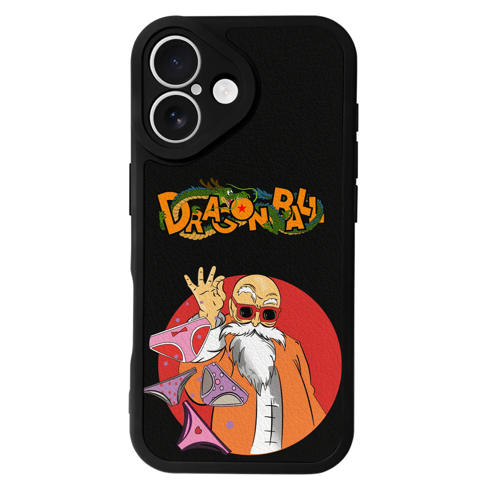 ドラゴンボール グッズ 亀仙人 - IPhone 16シリーズ対応 ・ シリコンスマホケース ・ レザー調 ・ 高精度フィット ・ 耐衝撃 ・ ワイヤレス充電対応 ・ 精密カット